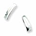 Sterling Silver White Ice Satin & Polished .02ct. Diamond Earrings