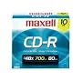 MAX648210 CD-R Discs, 48x, 700MB/80Min, Branded, Slim Jewel Case, Silver, 10/Pack