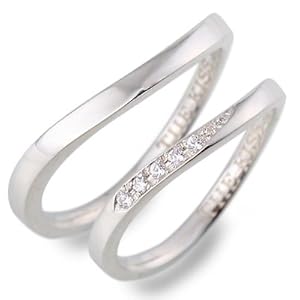 【クリックで詳細表示】[ザ・キッス]THE KISS シルバーペアリング Men’s：13.0号 Lady’s：11.0号 SR2401-SR2400CB