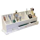 Large Personal Organizer with Drawers (White) (9H x 24W x 6D)