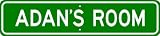 ADAN ROOM SIGN - Personalized Gift Boy or Girl, Aluminum
