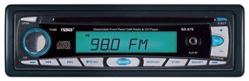 Naxa NX-670 DETACHABLE STEREO AM/FM.MPX CAR RADIO WITH COMPACT DISC PLAYER And AUX-IN JACK