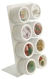 Lipper International See and Store 8-Plastic Magnetic Double L-Stand Canisters, White