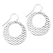 Sterling Silver Textured Circle Earrings title=
