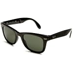 Ray-Ban Unisex RB4105 Folding Wayfarer Sunglasses,Black Frame/G15XLT Lens,50 mm