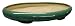 Shallow oval bonsai planter / pot - chinese ceramic, green glaze