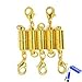 Bluecell Pack of 5 Pcs Gold Color Tone Magnetic Lobster Clasp for Jewelry Necklace Bracelet