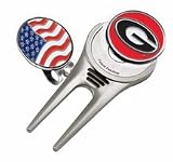 Georgia Bulldogs Divot Tool Hat Clip with Golf Ball Marker (Set of 2)