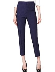 Modern Slim Leg Jacquard Cropped Trousers