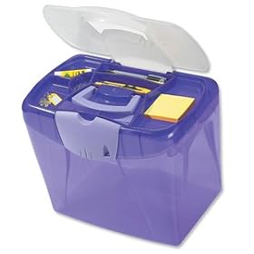 Pierre Henry Horizon File Box Polypropylene for Suspension File A4 W370xD260xH310mm Purple Ref 750353