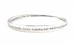 Bracelet - B331 - Bangle Style Engraved with the Lord's Prayer in Spanish ~ "Padre nuestro, que estas en el cielo, santificado sea tu nombre; venga a nosotros tu reino... " ~ Silver Tone Metal