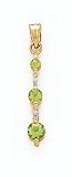 14K .02CT Dia Peridot Pend - GH15816AUG