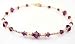 Damali 14k Gold Anklet - Purple Crown (Sahasrara) Chakra Anklet for inner wisdom, meditation, motivation, spirituality, unity
