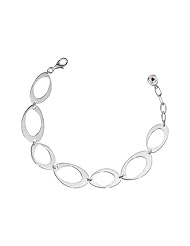Sleek Openwork Sterling Silver Bracelet size 7" | ELLE Jewelry # B0052