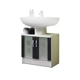 Posseik 5416 99 WaschbeckenunterschrankNizza wei� Hochglanz anthrazit