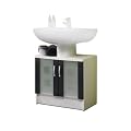 Posseik 5416 99 WaschbeckenunterschrankNizza wei� Hochglanz anthrazit