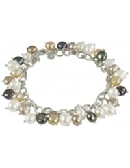 Multi Freshwater Pearl Bracelet & Sterling Silver Findings 7.5" Bracelet