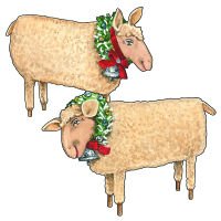 cover of Primitive Sheep Figures (Set of 2)