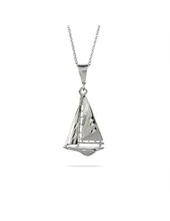 Sail Away Sterling Silver Sailboat Pendant