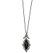 Black-Plated Faceted Jet And Black Crystal Oval title=