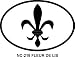 FLEUR DE LIS Oval Bumper Sticker Image