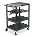 Quartet TPW35Q Multimedia Projector/AV Cart, Four Shelves, 24w x 18d x 35h, Black