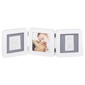 Baby Art 34120052 - Double Print Frame für Foto und Hand- & Fußabdruck, White & Black
