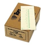 Tops 1-Sided 9 x 3 1/2 Inch Time Cards with Numbered Days 500 Pack (1256)