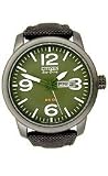 Citizen Eco-Drive Black Day/Date Strap Green Dial Men's Watch #BM8475-00X