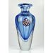 Handmade Blue Vase Millefiori Design 100% Hand Blown Art X600