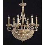 Elilzabethan Queen's Ivory 10-Light Chandelier