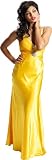 Twist Back Beaded Satin Formal Gown Junior Plus Size
