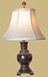 Asian Furniture & Office D&eacute;cor - 16" Bronze & Jade Ceremonial Chinese Vase Oriental Desk Lamp