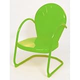 Turquoise Retro Metal Lawn Chair Furniture