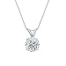 14k Gold Round Diamond Solitaire Pendant 4-Prong Basket (1/5-1 cttw, J-K color, I1-I2 clarity)
