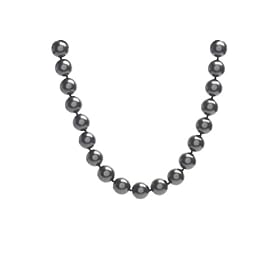 14k Yellow Gold 16mm Black Masami Shell Pearl Necklace w  Ball Clasp,19 by Amazon.com Collection