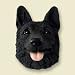 German Shepherd Dog Magnet - Black
