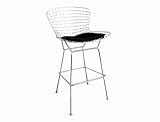 Bertoia Style Steel Wire Mesh Bar Stool with Pad