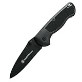 Smith & Wesson CH0016 Bullseye Folding Linerlock with Black Coated Stainless Steel Drop Point Blade and Black Aluminum Instertable Handle