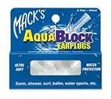 Macks AquaBlock Earplugs - Clear (2 pair)