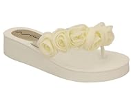 bridal flip flops ivory