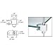 C.R. LAURENCE RD4305CH CRL Chrome Plated One-Way Glass Support for Rod Display System