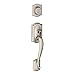Schlage F92 CAM 619 Camelot Dummy Exterior Handleset, Satin Nickel