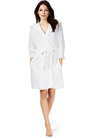 Per Una Cotton Rich Hooded Frill Trim Dressing Gown