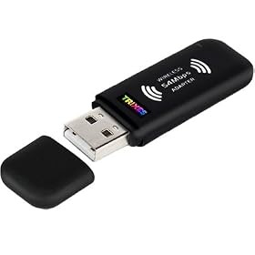 TRIXES Wireless Internet USB Adaptor WiFi Dongle 54Mbps For Windows 7 / XP / Vista
