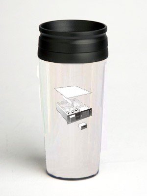 16 oz. Double Wall Insulated Tumbler with computer hardware - Paper Insert