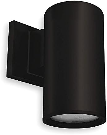 Black LED Aluminum Cylinder Light, 4 Watts, 120V, L-7-1/8" W-4-1/4" H-6-1/4"