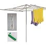 Outdoor Parallel Clothes Dryer Clothesline Large Size Steel w/ 182Ft (H150) by Whitney Design