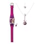 Hannah Montana Guitar Pendant Necklace and Watch Set