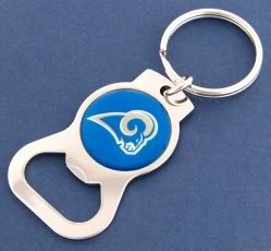 St. Louis Rams Bottle Opener Keychain